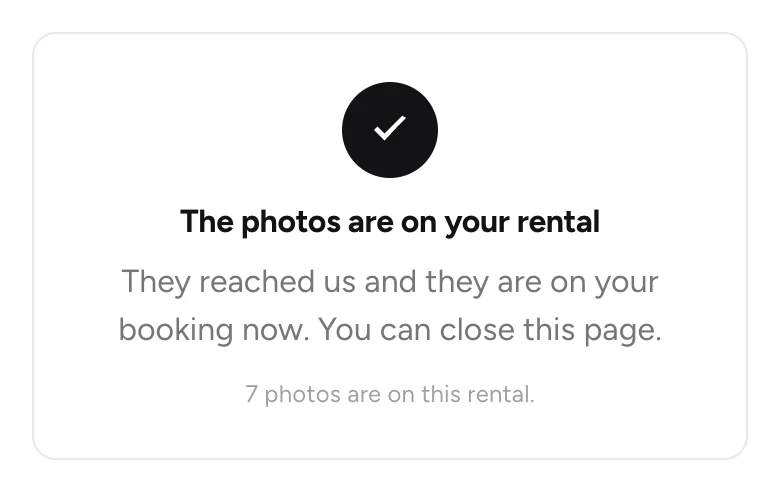 The photos are on your rental